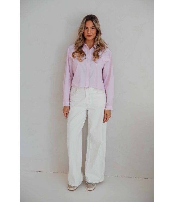 Colourful Rebel Colourful Rebel Febe striped blouse | pink