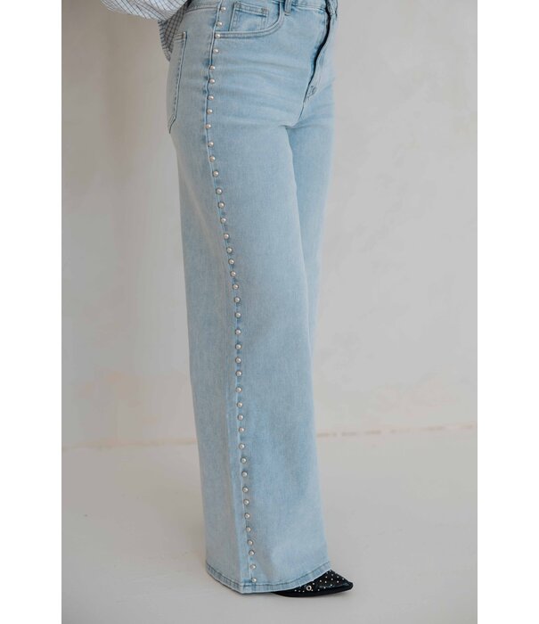 La Rebelle Jeans studs blauw | Isa
