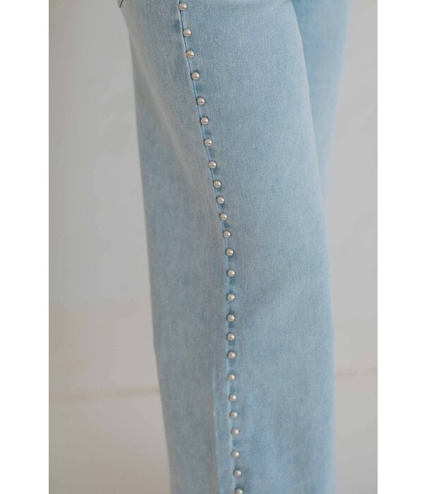 La Rebelle Jeans studs blauw | Isa