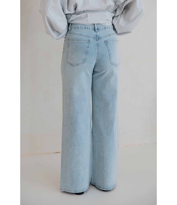 La Rebelle Jeans studs blauw | Isa