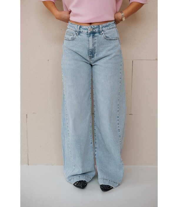 La Rebelle Jeans wide leg blauw | Belle