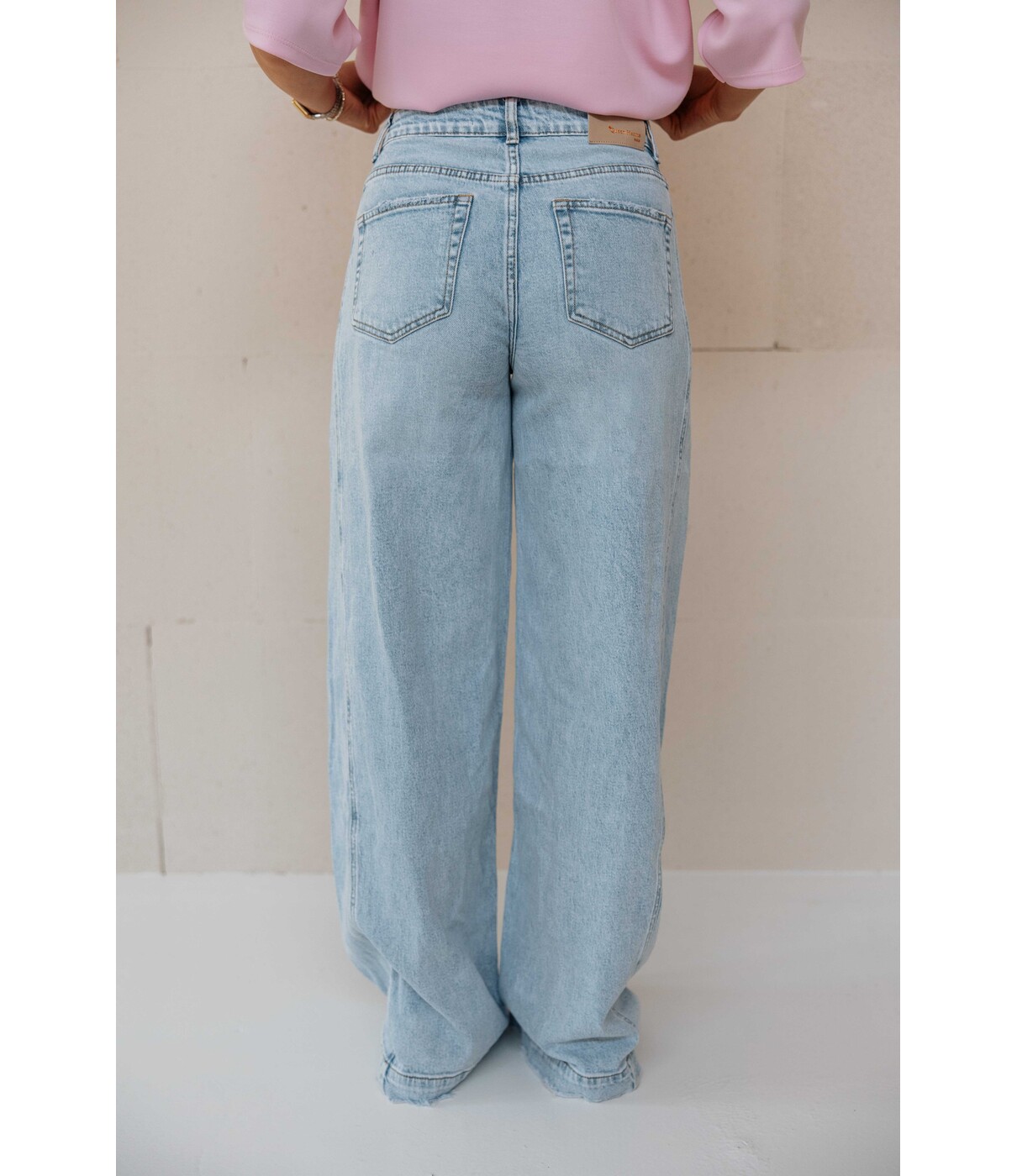 Jeans wide leg blauw | Belle
