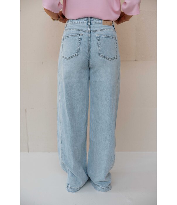 La Rebelle Jeans wide leg blauw | Belle