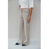 Jeans wide leg extra long | taupe