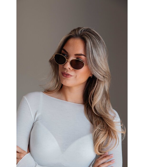 La Rebelle Zonnebril goud/bruin | Jelissa