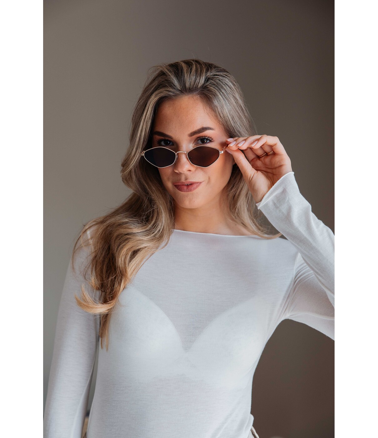 Zonnebril goud/bruin | Helena