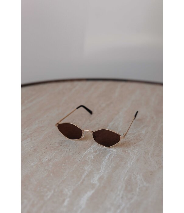 La Rebelle Zonnebril goud/bruin | Helena