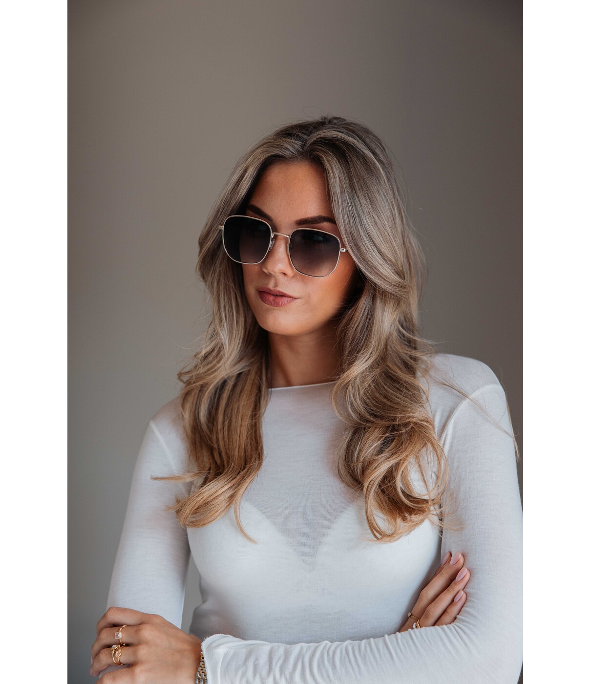 Zonnebril goud/bruin | Uma