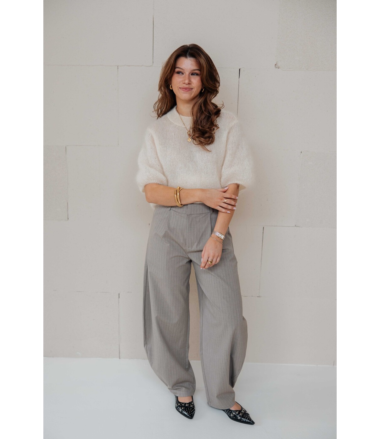 Pantalon balloon beige | Nina