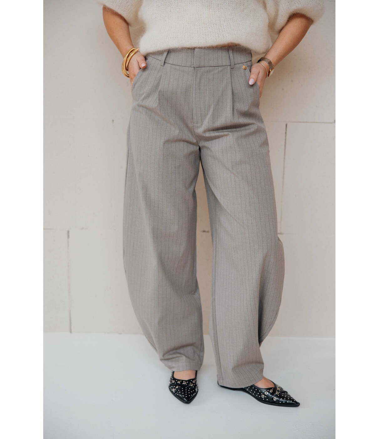 Pantalon balloon beige | Nina