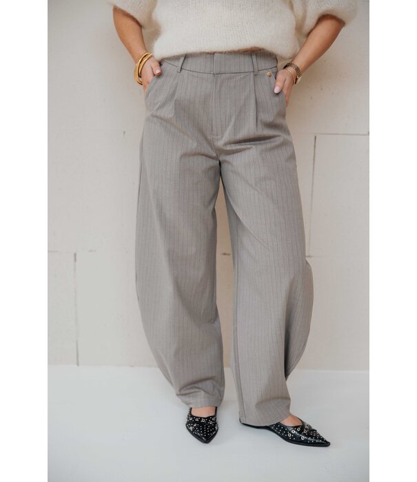 La Rebelle Pantalon balloon beige | Nina