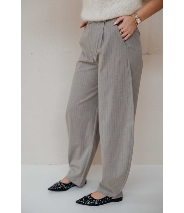 La Rebelle Pantalon balloon beige | Nina