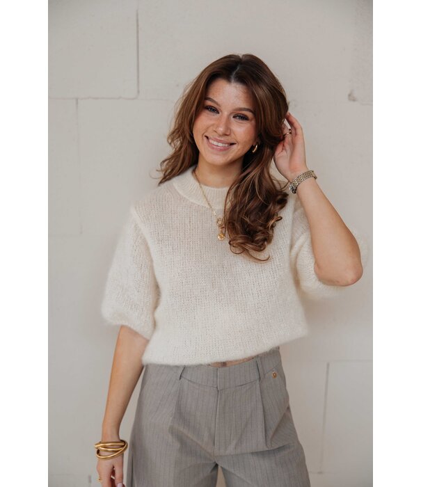 La Rebelle Top off white | Mohair