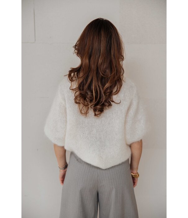 La Rebelle Top off white | Mohair