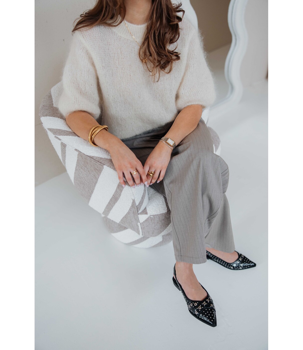 Top off white | Mohair