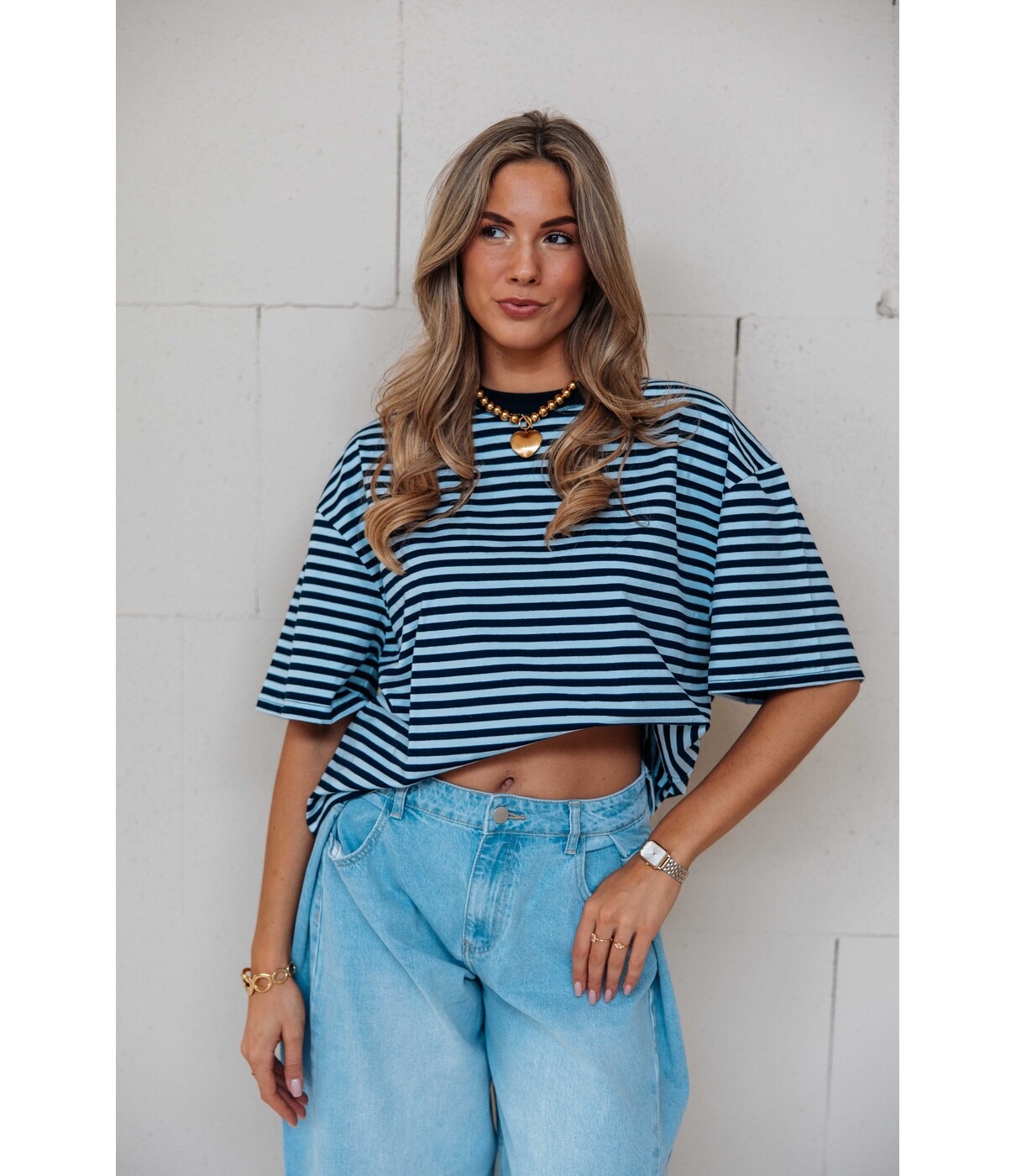 Top gestreept blauw | Stella
