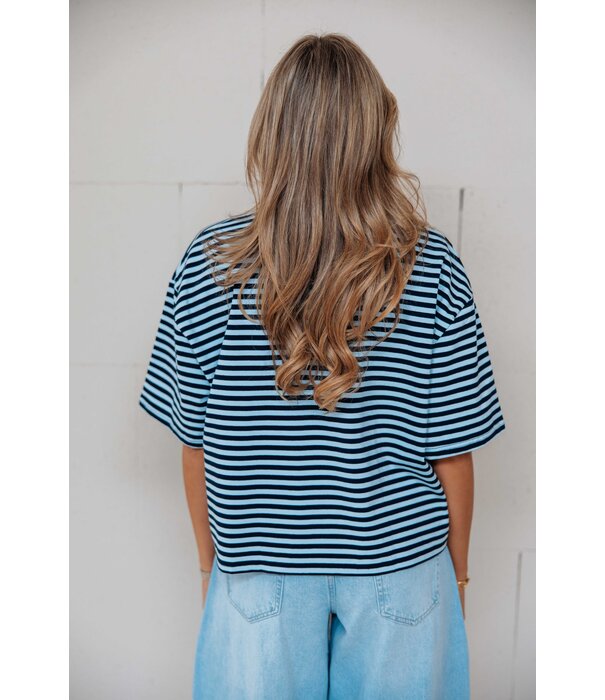 La Rebelle Top gestreept blauw | Stella