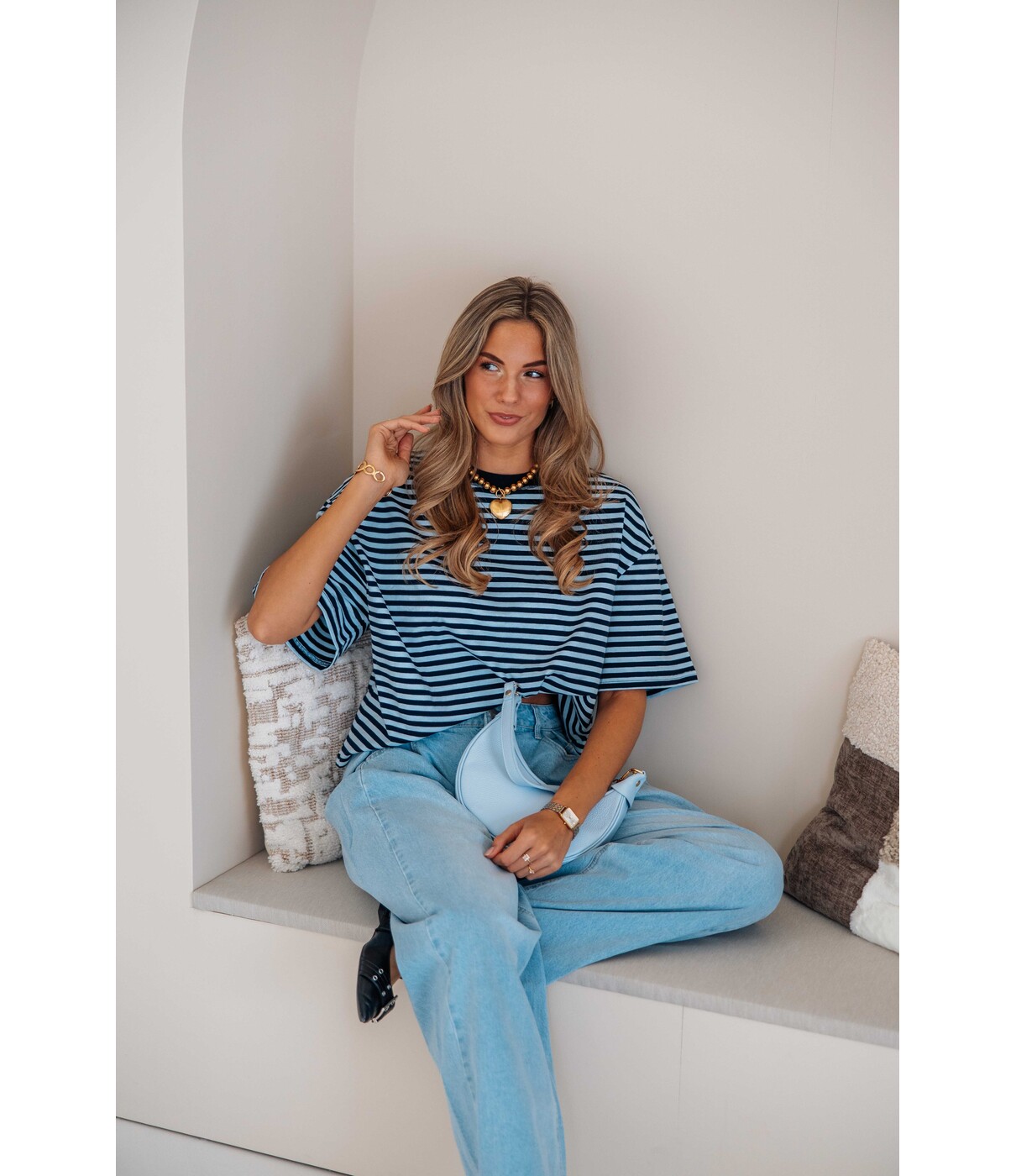 Top gestreept blauw | Stella