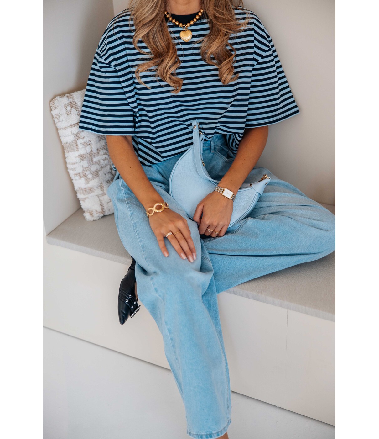 Top gestreept blauw | Stella