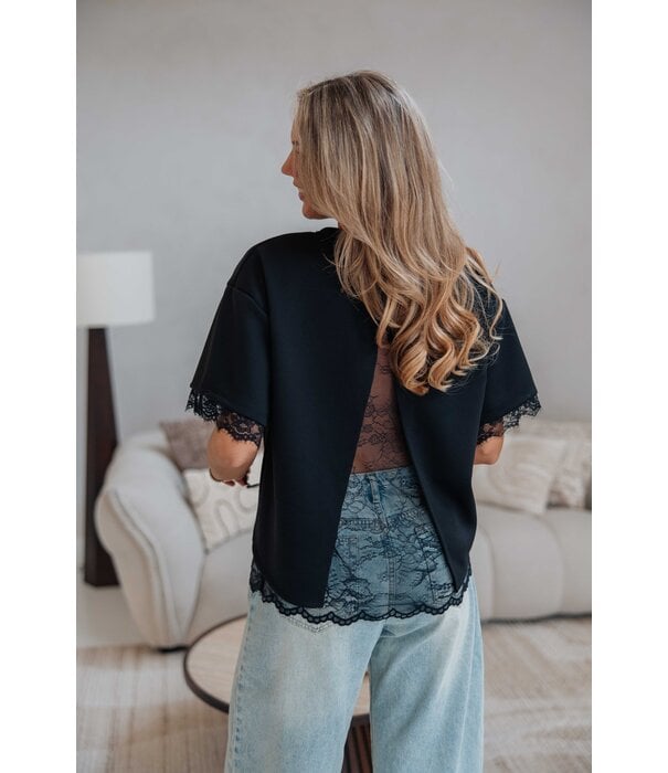 La Rebelle Top zwart | Sofia