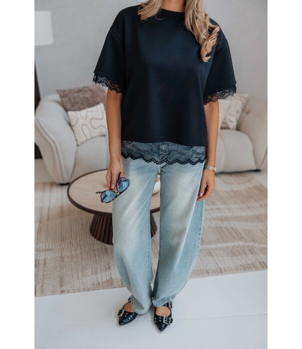 La Rebelle Top zwart | Sofia