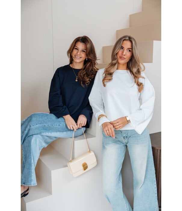 La Rebelle Top navy blauw | Ellie