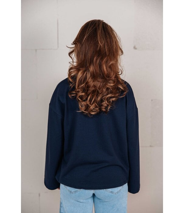 La Rebelle Top navy blauw | Ellie