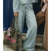 Fluresk tas + bagcharm | panter