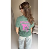 Colourful Rebel CR 76 acid wash tee | groen