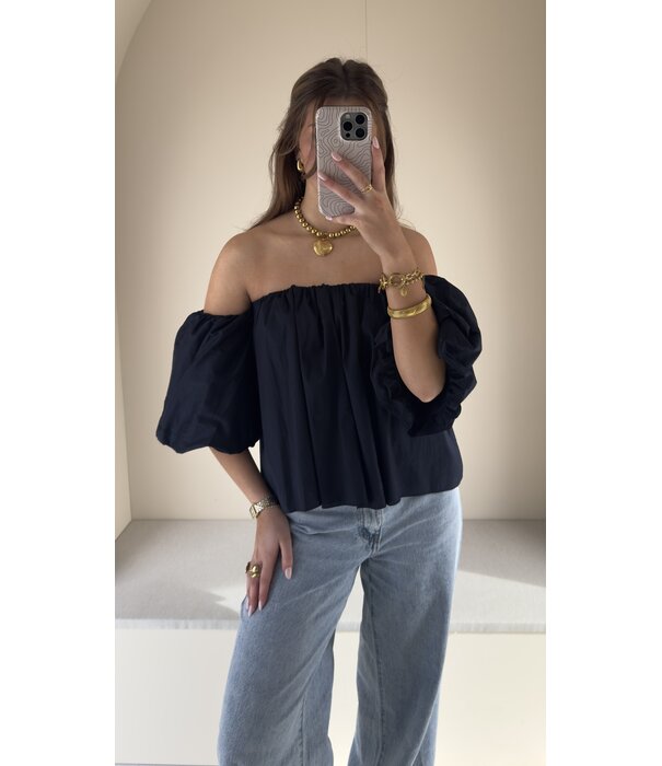 La Rebelle Top navy blauw  | Emmy
