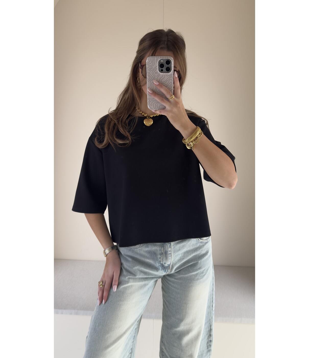 T-shirt zwart | Hanna