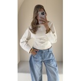 Gina Tricot sculpted sweater | cream