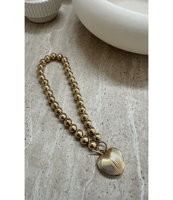 La Rebelle Ketting goud | bold hart