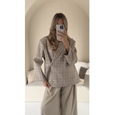 Blazer geruit beige | Jasmijn