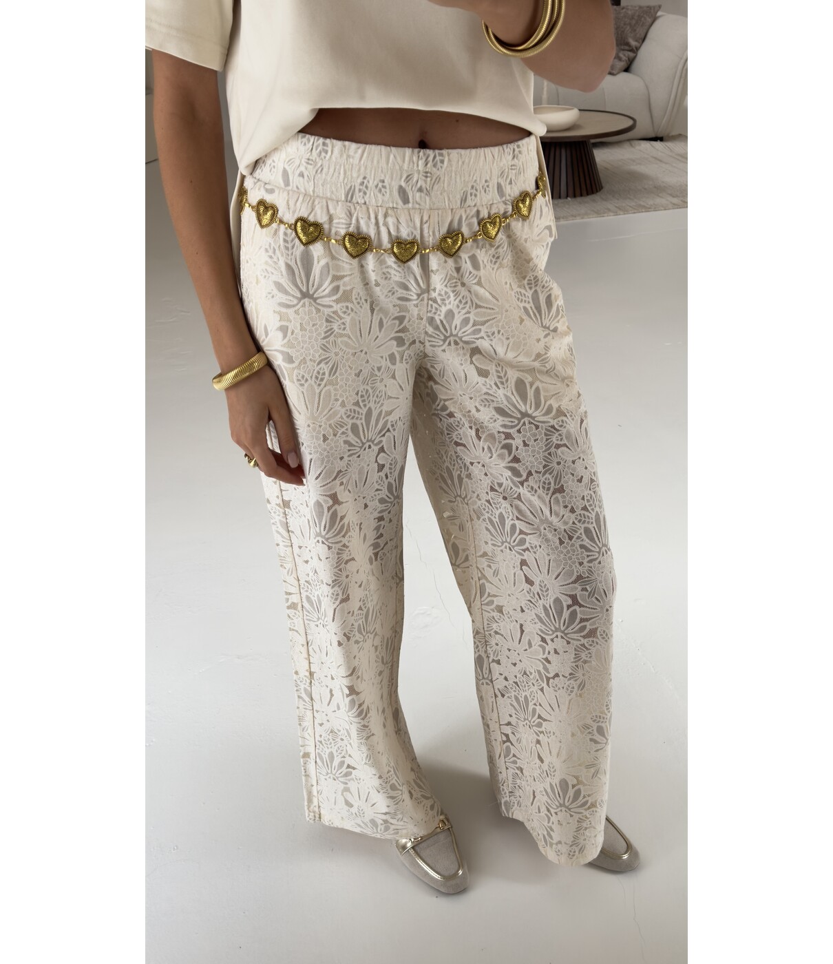Fluresk Fluresk Paloma broek | off white