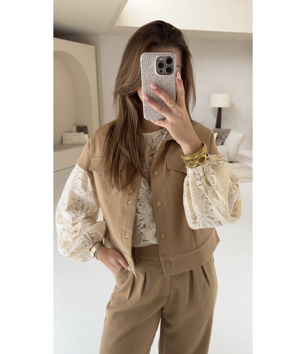 Fluresk Fluresk Lisandra gilet | camel