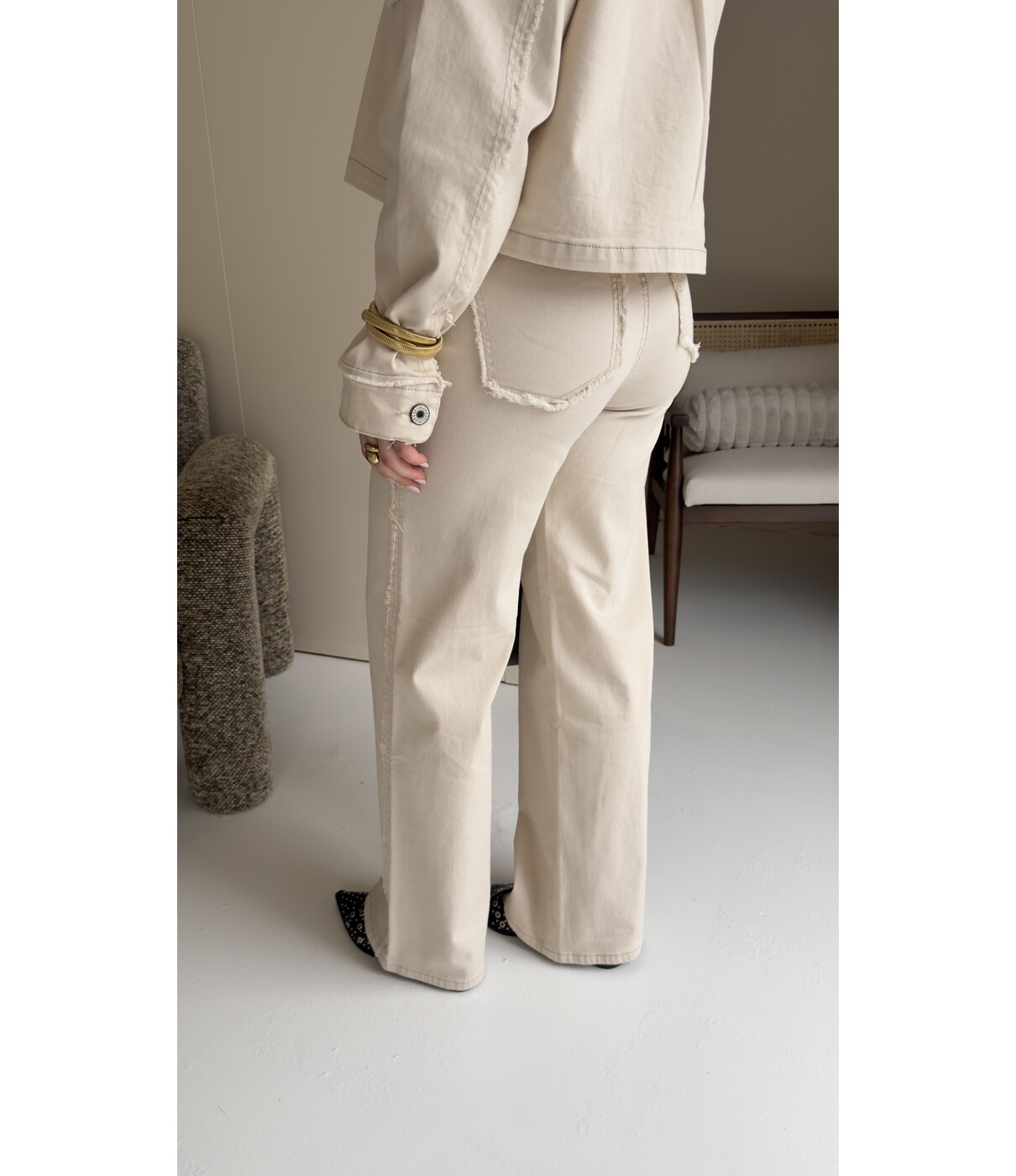 Fluresk Fluresk Verina broek | beige