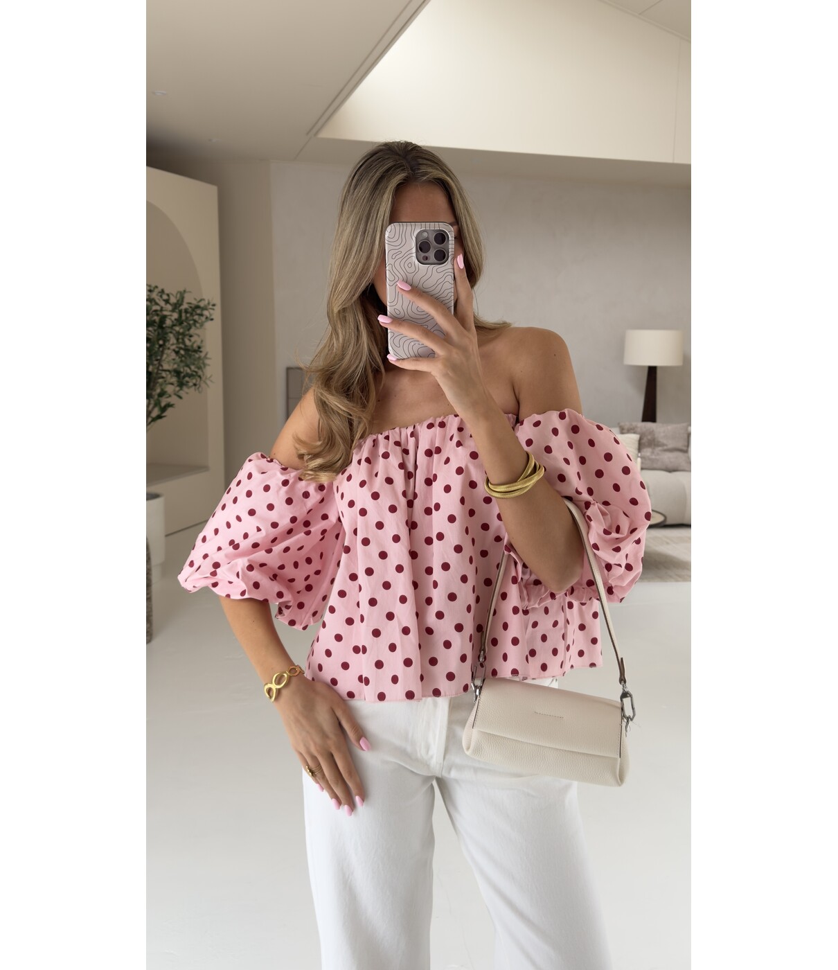 Top roze polkadot | Emmy
