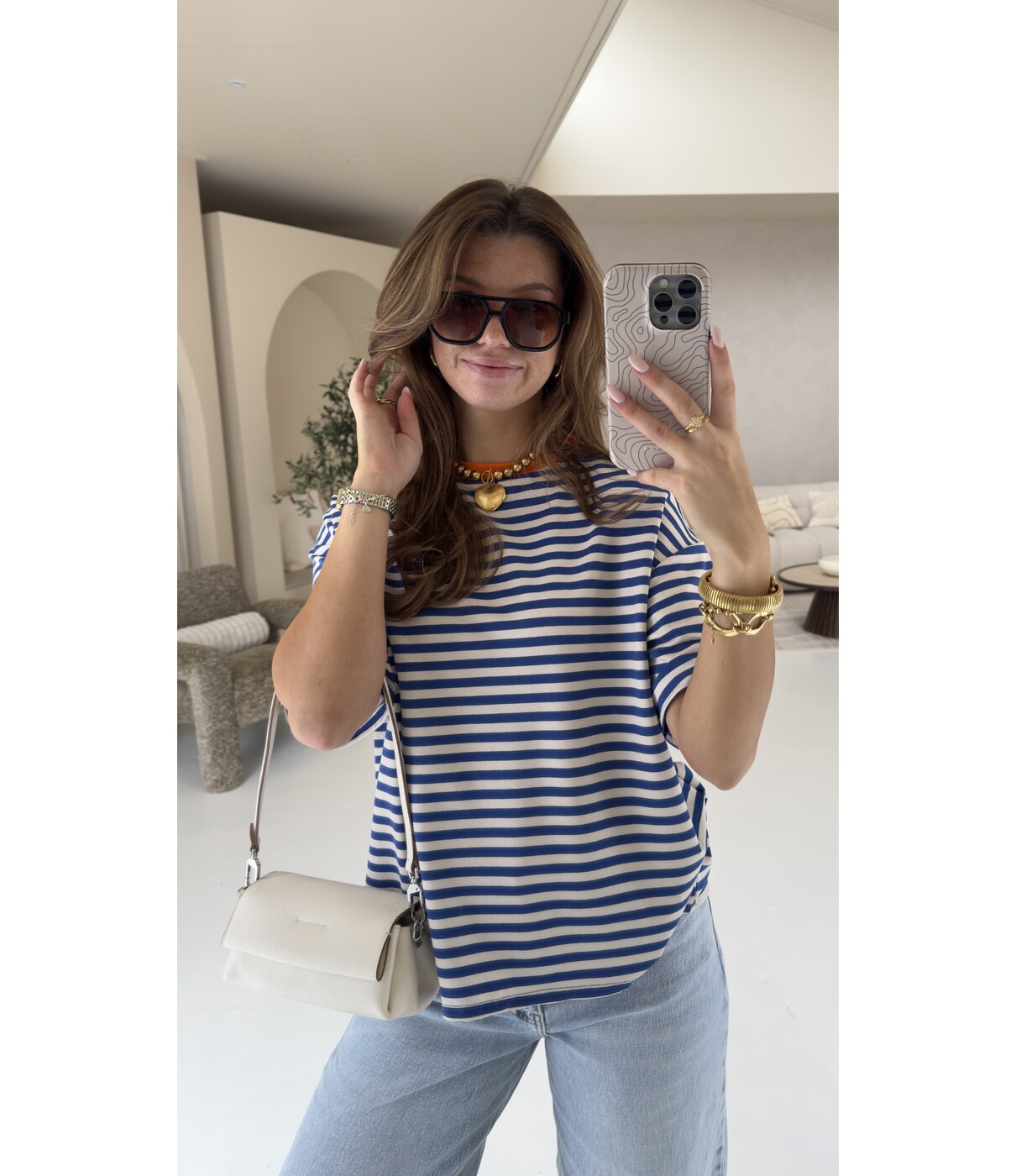 Zonnebril zwart/oranje | Aylin