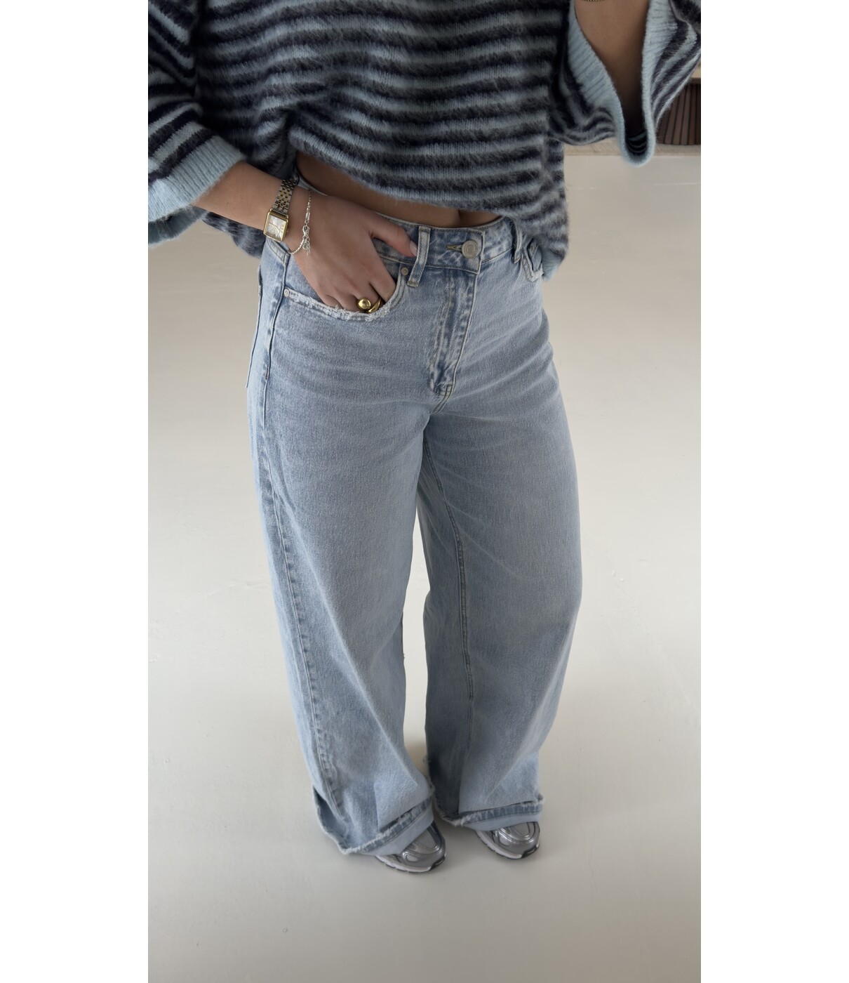 Jeans wide leg blauw | Ellen