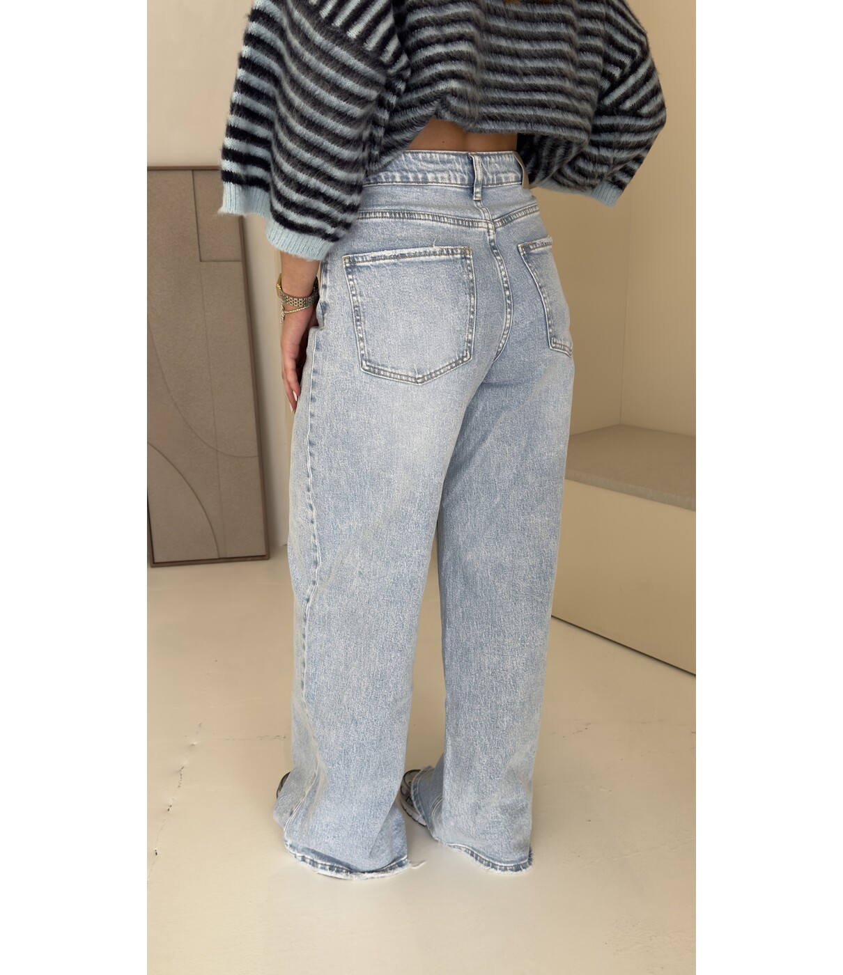 Jeans wide leg blauw | Ellen