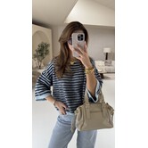 Top knitted gestreept blauw | Floor