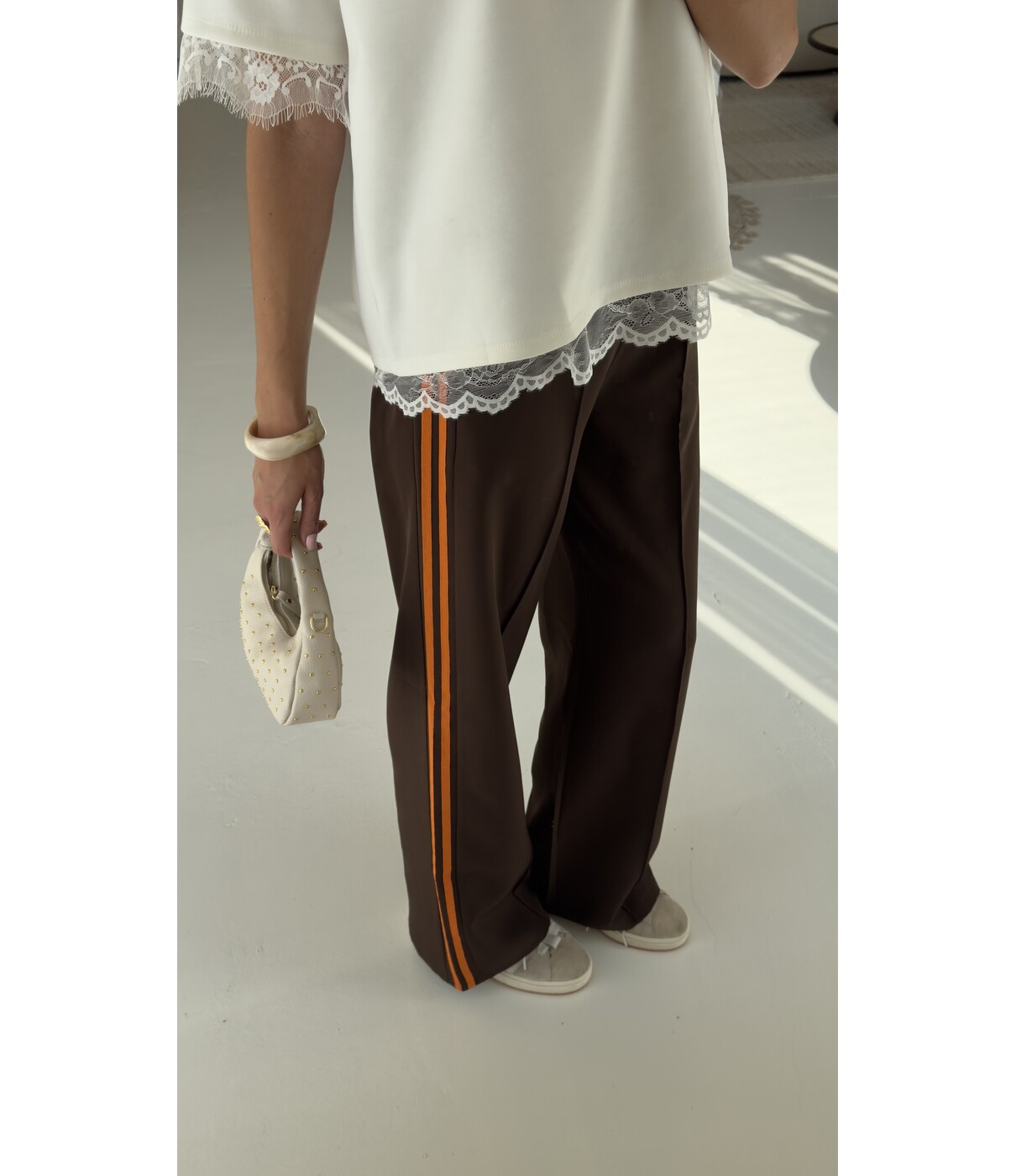 Broek bruin/oranje | Carly