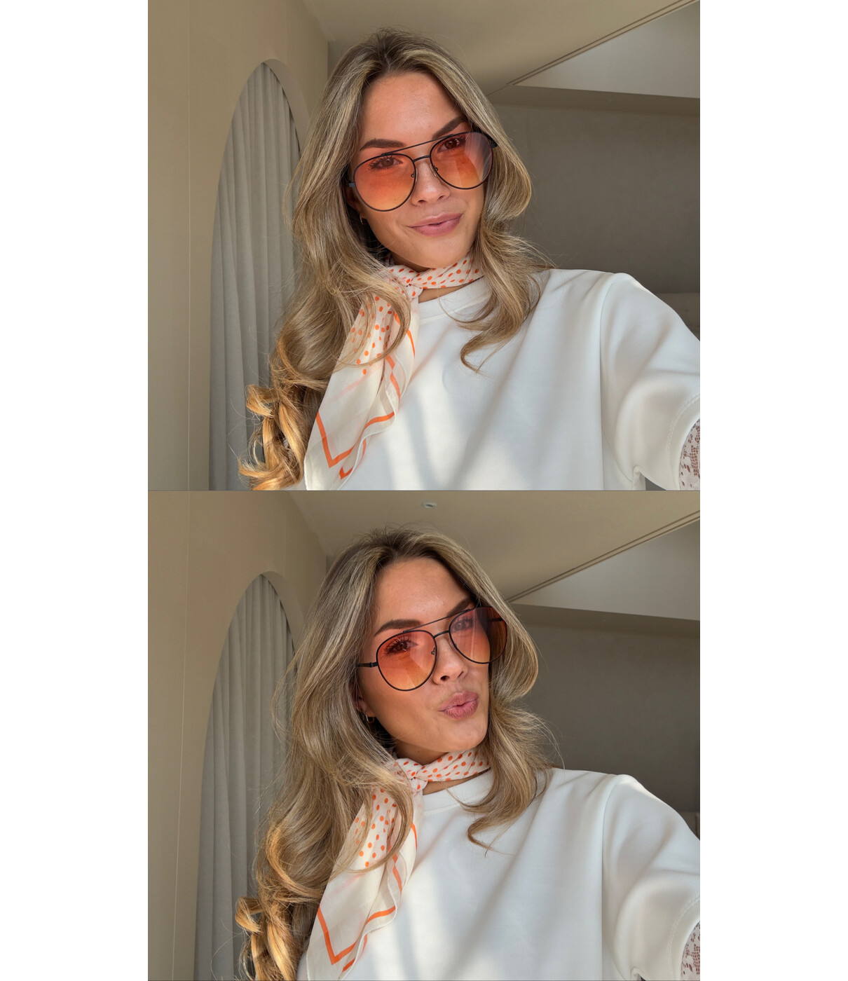 Zonnebril zwart/oranje | Hilde