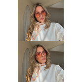 Zonnebril zwart/oranje | Hilde