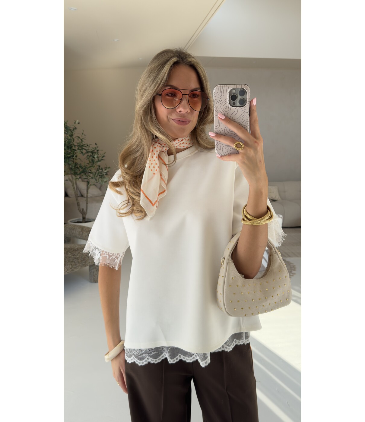 Zonnebril zwart/oranje | Hilde