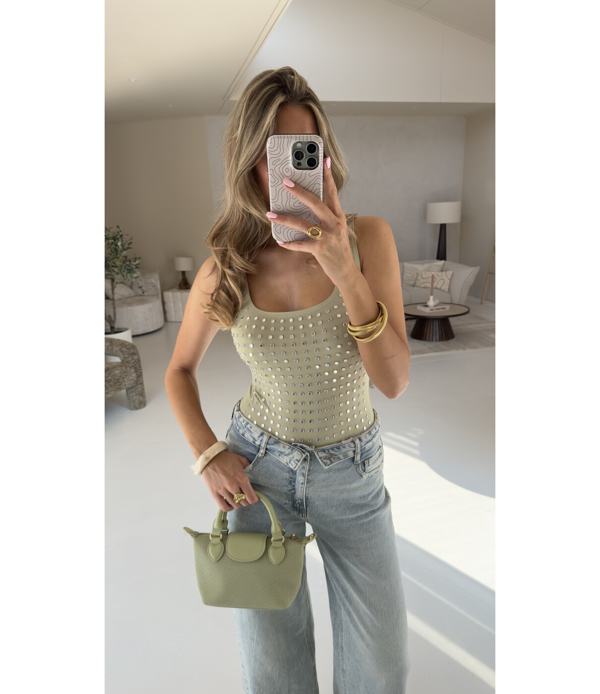 Body studs matcha groen | Emily