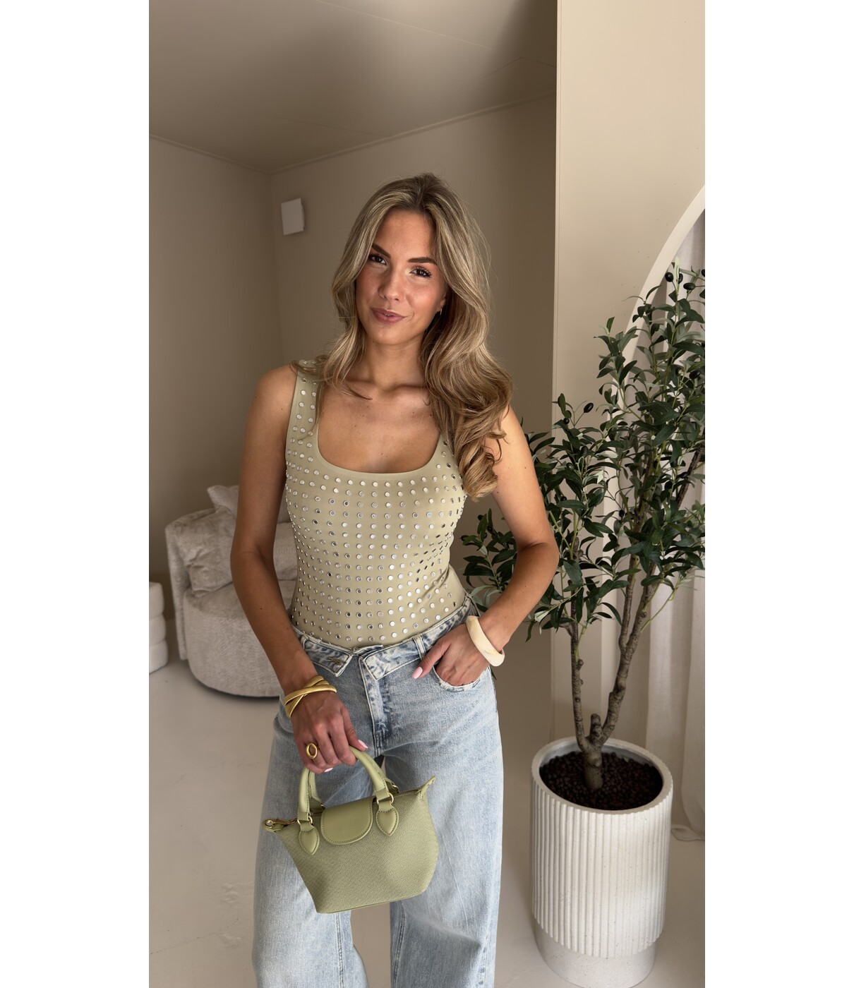 Body studs matcha groen | Emily