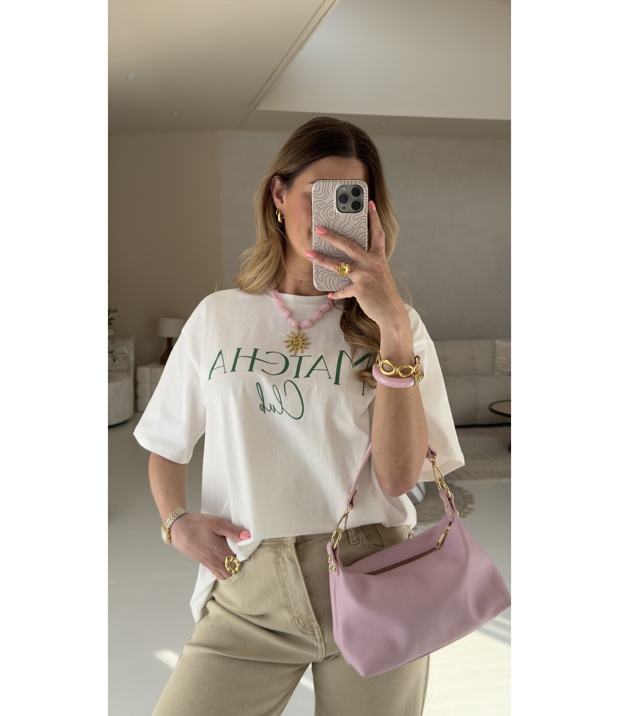 T-shirt wit | Matcha club