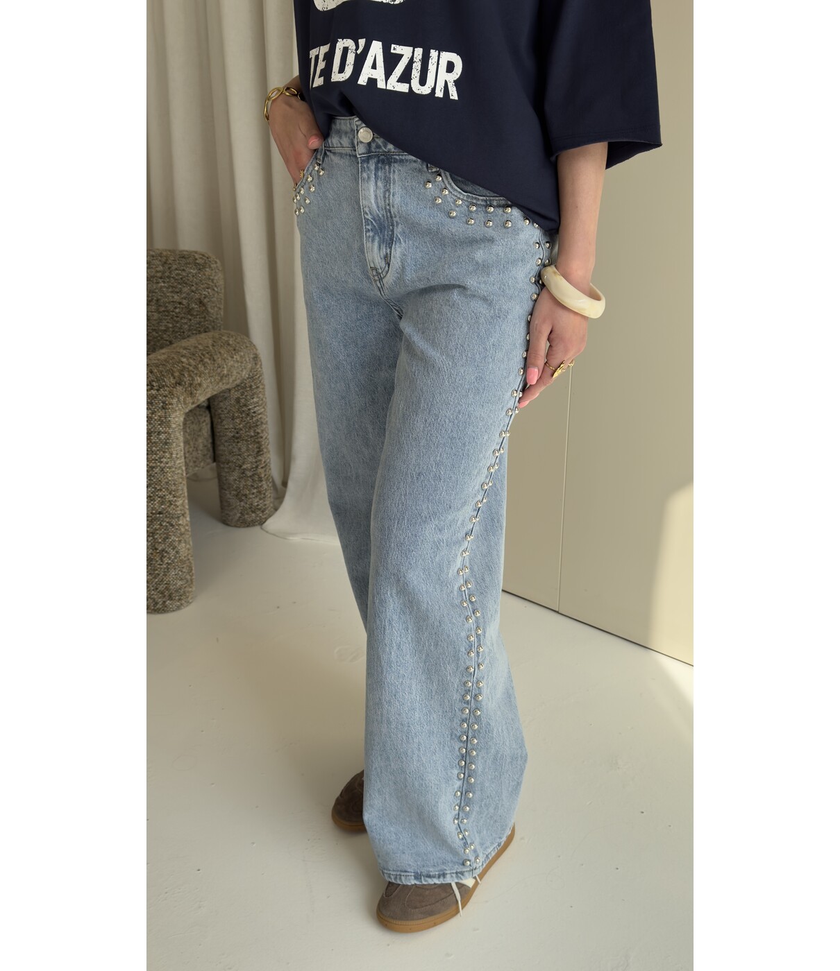 Jeans studs straight leg | Jade